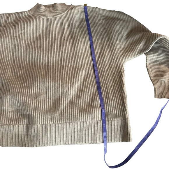 Tahari Gray Cowl Neck Sweater with Ribbed Texture - Picture 7 of 9